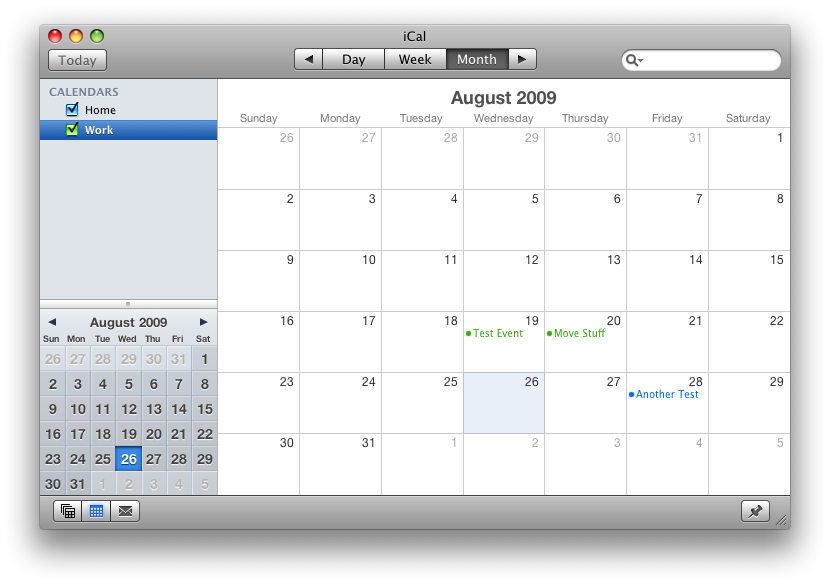 Select the calendar to be exported
